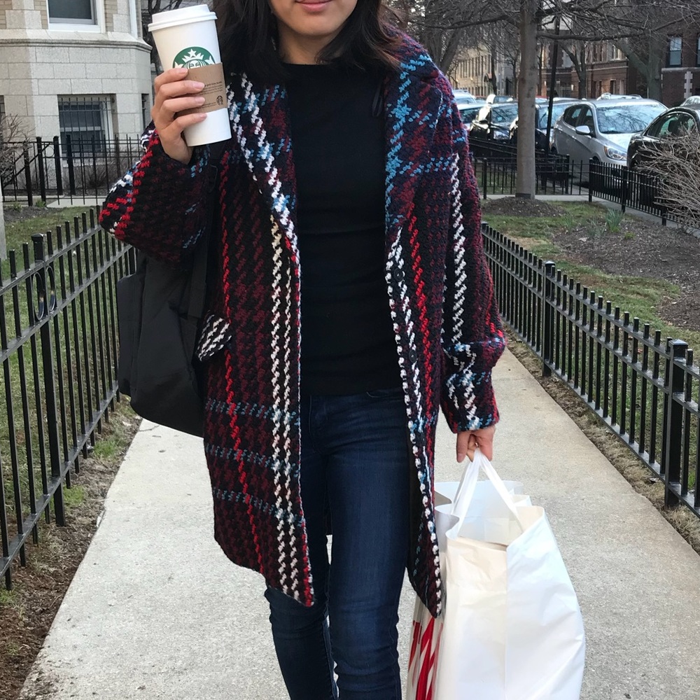 H&M rare sold out plaid coat NEW - Picture 4 of 4